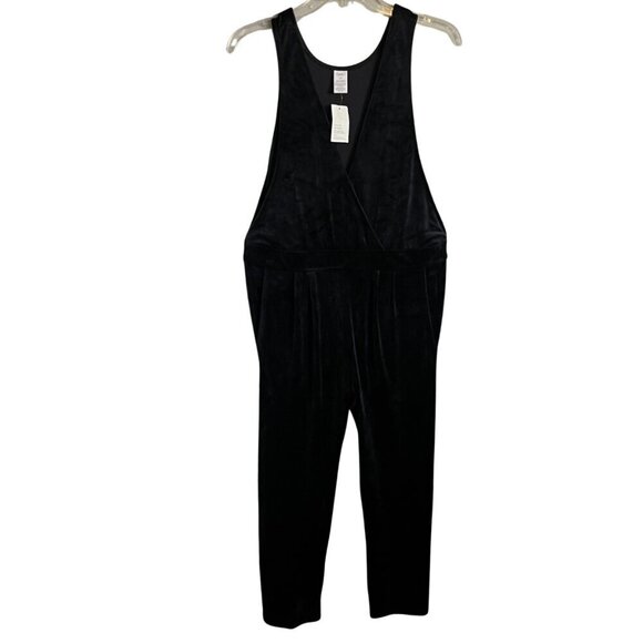 Tea Collection Black Velvet Jumpsuit Pants Women's Size 14 - Picture 1 of 6
